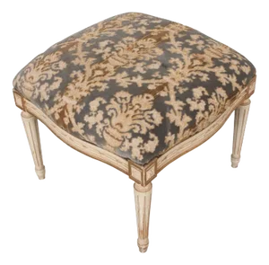 French 19th Century Louis XVI-Style Upholstered Stool