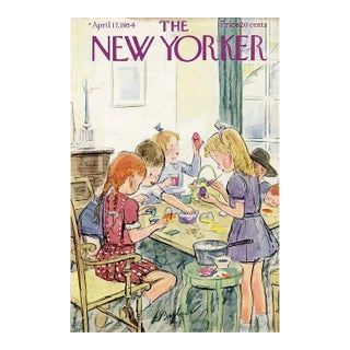 1954 Vintage New Yorker Cover, April 17 (Perry Barlow), Original New Yorker Magazine Cover, Easter For Sale