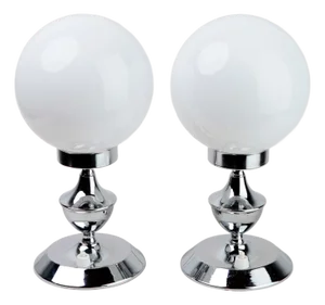 Vintage Space Age Chrome Table Lamps, 1970s, Set of 2