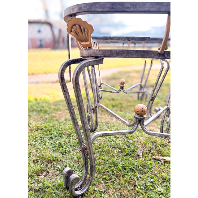 1980s Hollywood Regency Style Side Tables With Tempered Glass Tops. For Sale - Image 4 of 5