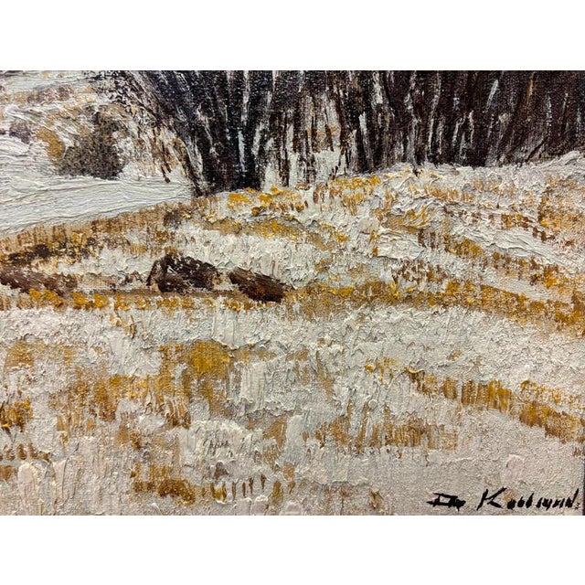 Dmitrij Kosmin Dimitri Kosmin, Winter Has Arrived, 1985, Oil Painting For Sale - Image 3 of 7