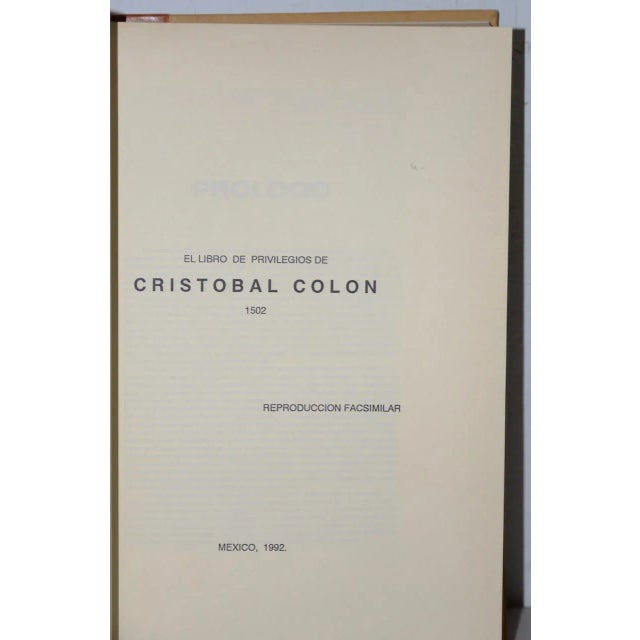 1990s Christopher Columbus Fascimile of His Own Book of Privileges 1502, Mexico 1992 For Sale - Image 5 of 12
