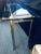 Mid-Century Modern Mastercraft Style Brushed Brass and Chrome Console Table For Sale - Image 11 of 13