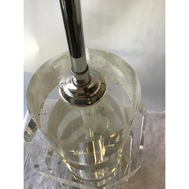 1980s 1980s Stacked Lucite Table Lamp For Sale - Image 5 of 7