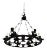 Gothic Style 12-light Wrought Iron Chandelier. Circa 1950 For Sale