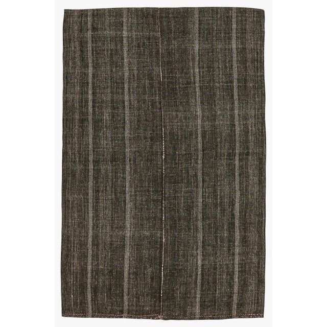 Textile Mid 20th Century Modern Vintage Goat Hair Kilim Rug For Sale - Image 7 of 7