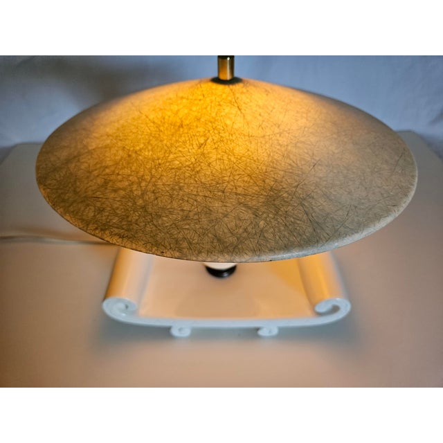 50s Ceramic Fiberglass Far Eastern Style Accent Lamp For Sale - Image 4 of 5