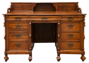 Louis Philippe Desk in Walnut, Mid-19th Century