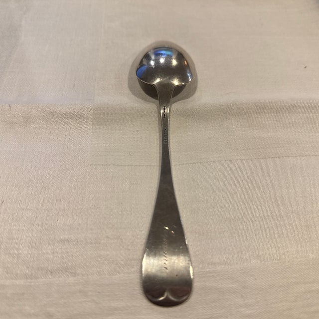 Antique Whiting “Lily” Sterling Silver Tablespoon. Monogram “Emma” on Back Handle, “Tempie” on Front Handle. Circa 1808....