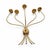 Mid-Century Minimalist Five-Arm Metal Brass Painted Wall Sconce For Sale - Image 6 of 7