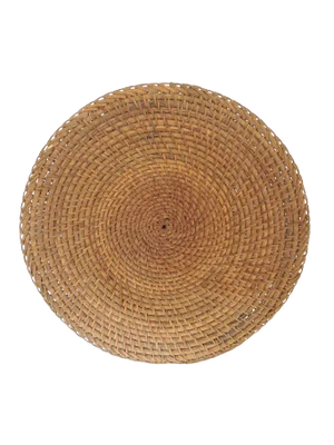 Vintage Woven Rattan Hapao Round Storage Basket or Display Tray, Benquet, the Philippines