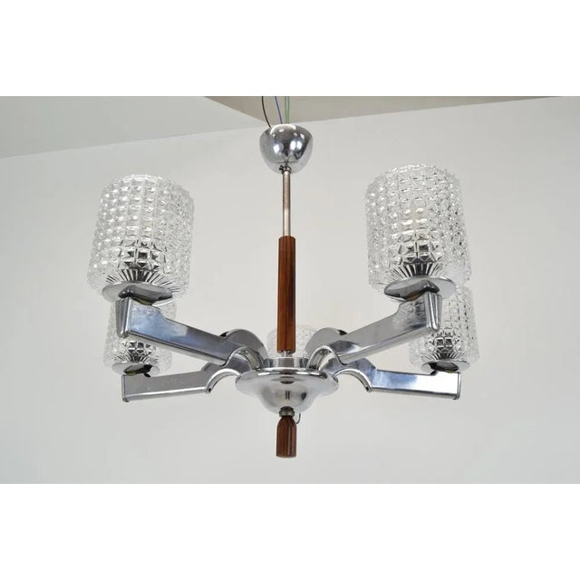 Mid-Century Chrome Chandelier, 1960s For Sale - Image 12 of 14