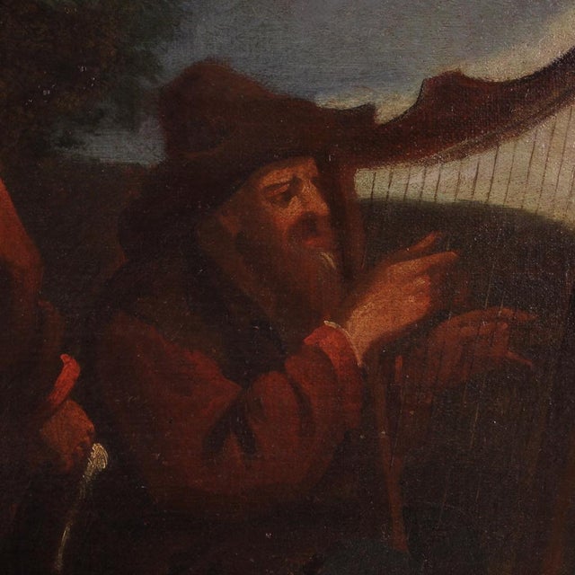 Bamboccianti School Artist, Genre Scene, 1650, Oil Painting on Canvas, Framed For Sale - Image 10 of 15