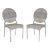 Indoor-Outdoor Stacking Side Chair in Grey - a Pair For Sale