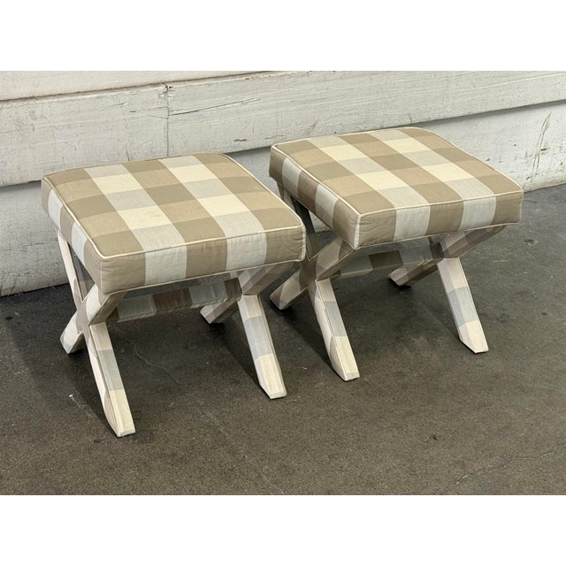 Ballard Designs X Benches, Pair For Sale - Image 9 of 12