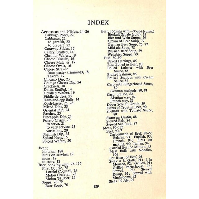 "Beer and Vittels" 1955 Craig, Elizabeth For Sale In New York - Image 6 of 12