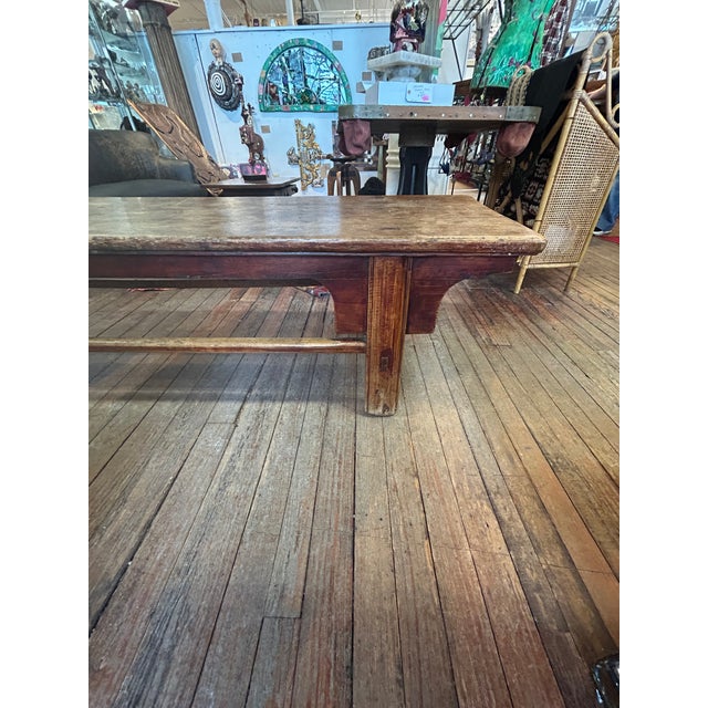 Mid 19th Century Large 19th Century Sturdy Rustic Elm Bench For Sale - Image 5 of 16