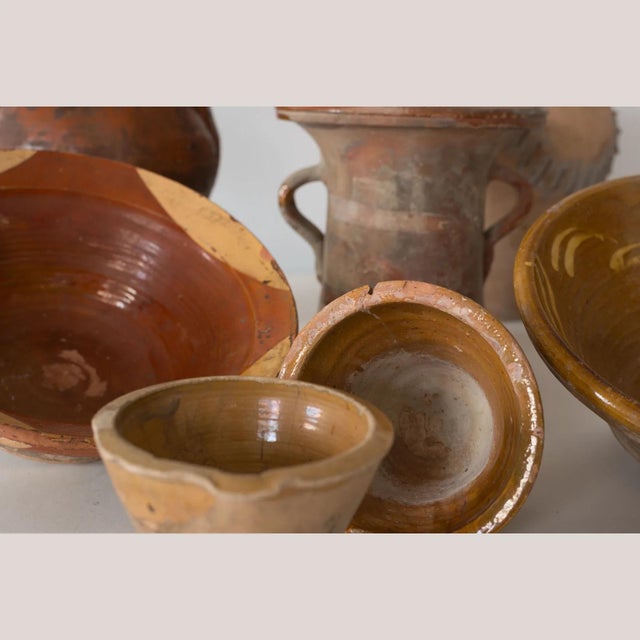 Antique Rustic Terracotta Storage Pots, 19th Century, Set of 7 For Sale - Image 5 of 9