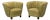 Danish Cabinetmaker, Banana Lounge Chairs, Beech, Velour, Denmark, 1940s For Sale