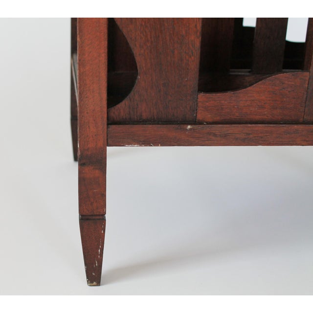 Brown Vintage Arts & Craft Style Magazine Rack For Sale - Image 8 of 15
