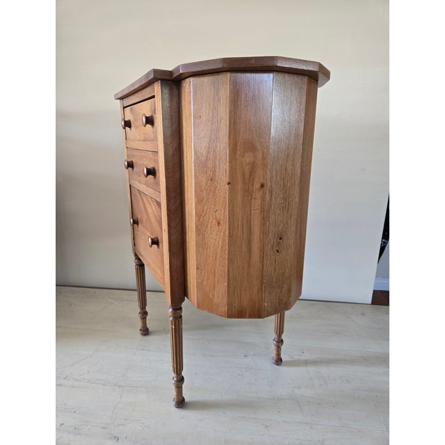 American Early 20th Century Martha Washington Style Sewing Cabinet For Sale - Image 3 of 10