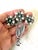 Stunning vintage sterling silver and turquoise Triple flower stem brooch.