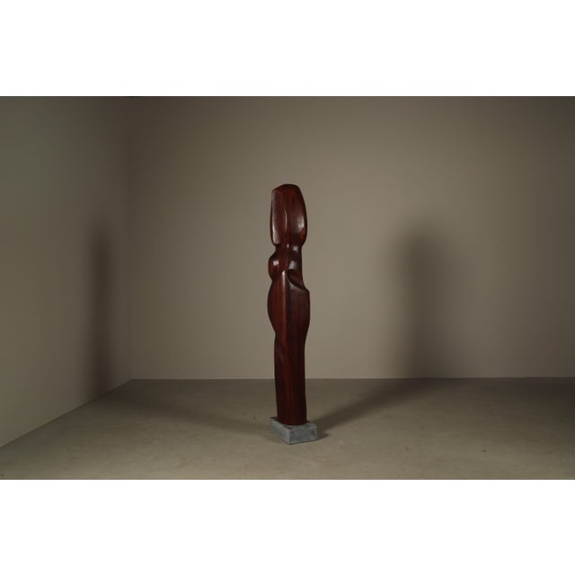 1980s Begga d'Haese, Large Sculpture, 1985, Afzelia Wood For Sale - Image 5 of 16