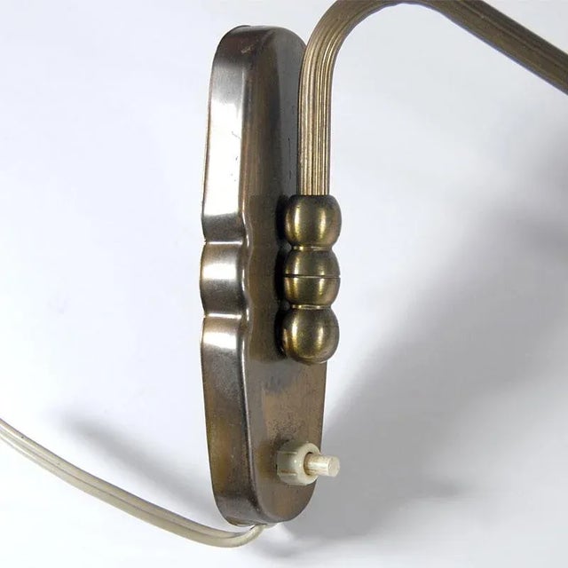 Danish Brass Wall Lamp, 1950s For Sale - Image 6 of 8