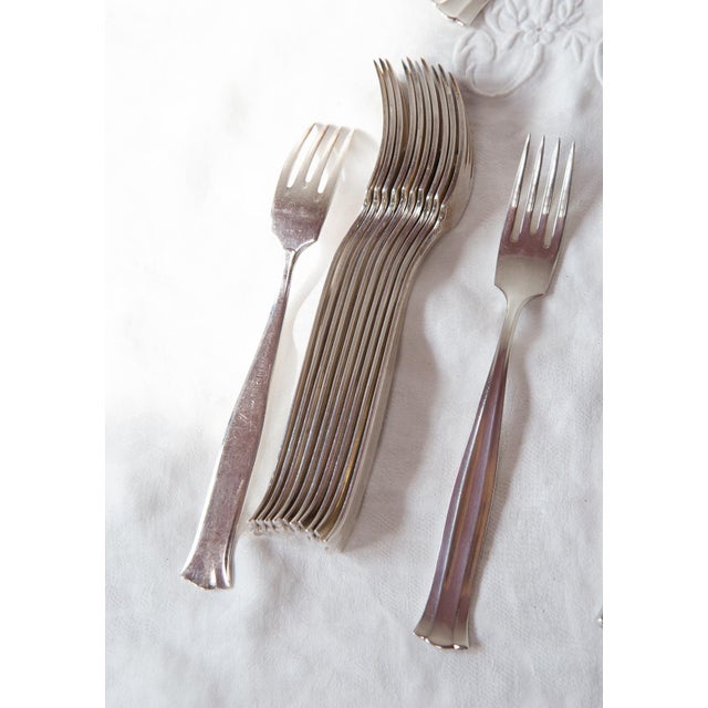 Swedish Alpaca Silver Plated Birgitta Cutlery from 12 Markström Starters, 1960s, Set of 41 For Sale - Image 4 of 8