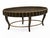 Mid 20th Century Hollywood Regency Oval Coffee Table by Decca — Dark Antique Brass Finish With Hand-Gilded Scalloped Apron For Sale In Los Angeles - Image 6 of 6