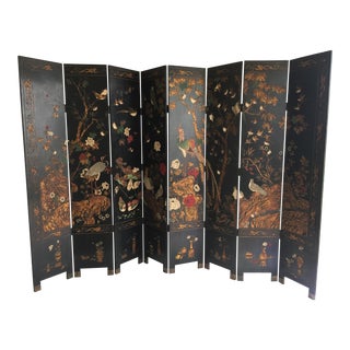Vintage Coromandel 8 Panel Screen For Sale