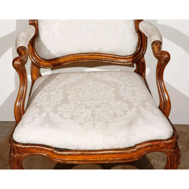 Late 18th Century 18th c., Italian Rococo-style Chair For Sale - Image 5 of 10