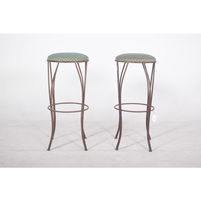 Mid-Century Modern Mid-Century Danish Metal High Stools, 1960s, Set of 2 For Sale - Image 3 of 14
