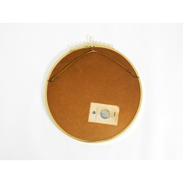 Black Mid-Century Modern Brass Wall Mirror from Lenz, 1964 For Sale - Image 8 of 14
