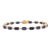 Modern Blue Sapphire and Diamond Tennis Bracelet in 18k Gold For Sale
