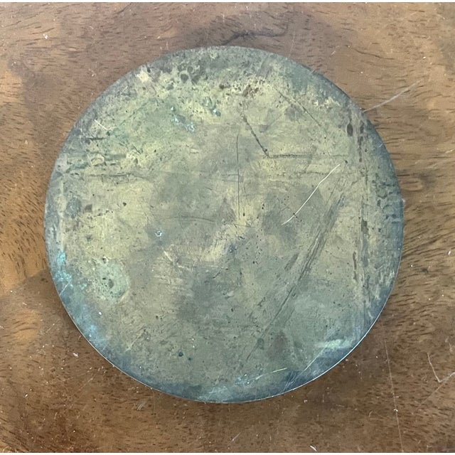 Metal Mid-Century Modern Bronze Wine Bottle Coaster For Sale - Image 7 of 11