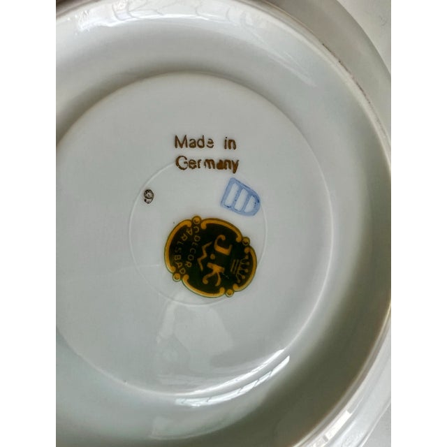 Vintage Pink Love Story Tea Cup and Saucer by JKW Decor Carlsbad of Germany For Sale - Image 10 of 10