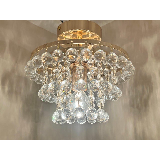Italian Crystal Ceiling Light from Swarovski, 2000s, in Flawless conditions. Designed from 2000 European Plug (up to...