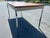 1980s Attributed Steelcase Minimalist Vintage Mid Century Modern Metal Retro Tanker Utility Table For Sale - Image 5 of 12