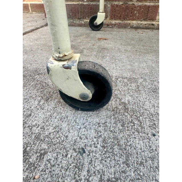 Antique White Vintage Mid Century Outdoor Cart Attributed to Tempestini for Salterini For Sale - Image 8 of 8