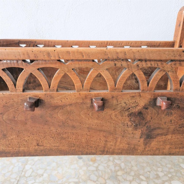Antique Cot in Carved Wood For Sale - Image 6 of 12