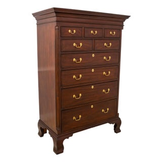 Henkel Harris New Market Mahogany Tall Chest For Sale