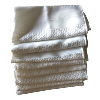 White Dinner Napkins - Set of 8 For Sale