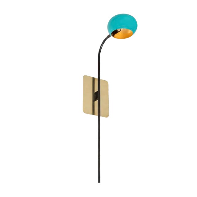 Blossom One Stalk Tulip Wall Light by Pierangelo Orecchioni for Brass Brothers For Sale