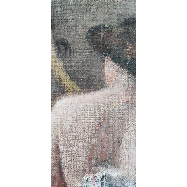 Henri Duvoisin, Dame à sa toilette, 1908, Oil on Canvas, Framed For Sale - Image 4 of 10