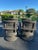 Modern Set of 4 Woodard Woven Outdoor Swivel Chairs With Cushion. For Sale - Image 3 of 4