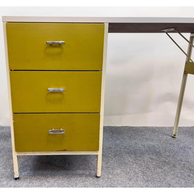 George Nelson 1950s George Nelson for Herman Miller Steel Frame Case Desk For Sale - Image 4 of 13