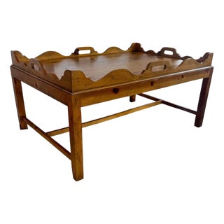 Ralph Lauren Home Tray Top Coffee Table Western Santa Fe Ranch Rustic Wood Large For Sale