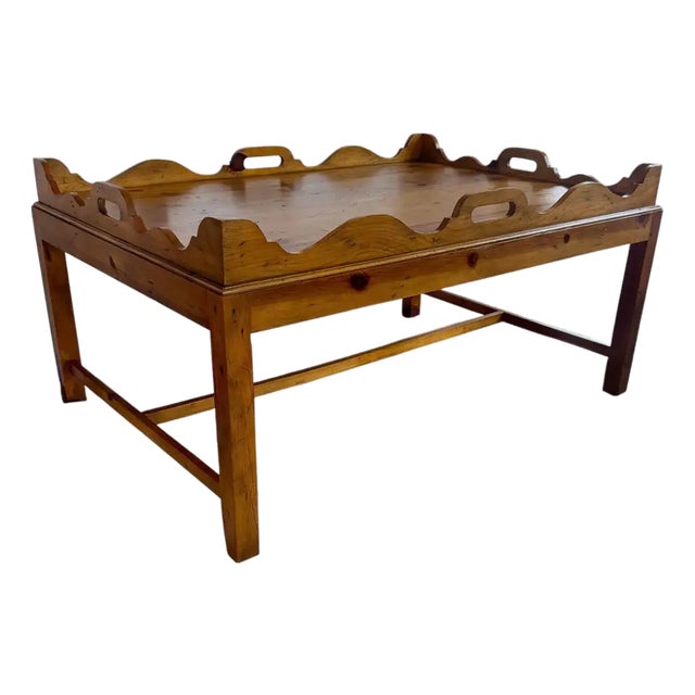 Ralph Lauren Home Tray Top Coffee Table Western Santa Fe Ranch Rustic Wood Large For Sale