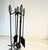 1970s Vintage Brutalist Boho Chic Wrought Iron Twisted Knob Fireplace Tools - 5 Pc Set. For Sale - Image 4 of 10